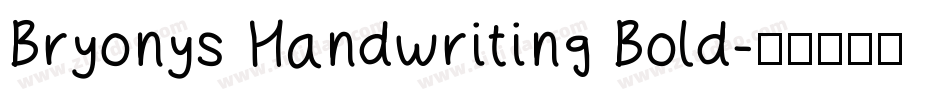 Bryonys Handwriting Bold字体转换